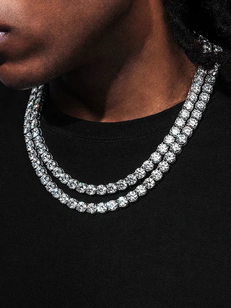 IC Beautiful VVS Moissanite  8MM Tennis Chain Hip Hop Iced Out Bust Down Chain For Everyday IC_CB1009