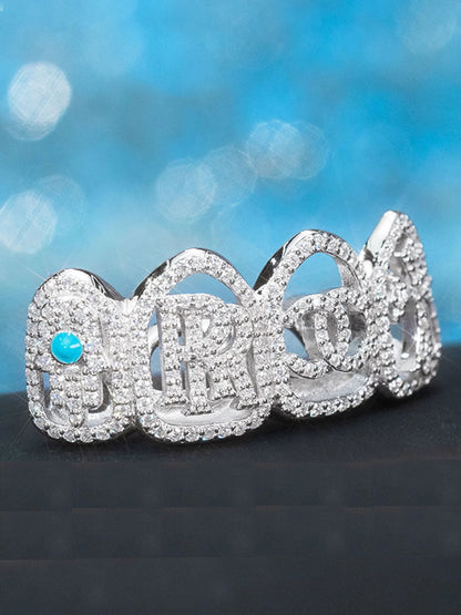 IC Classic VVS Moissanite Fully Iced  Custom Letter Grillz Hip Hop Iced Out  Bust Down Grillz IC_G1003