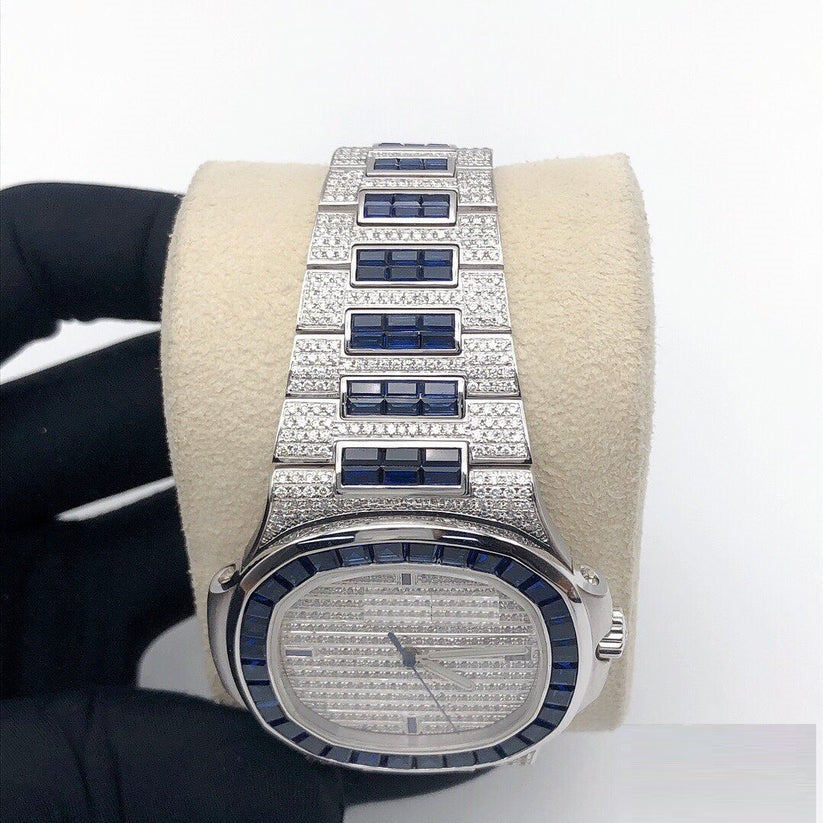 IC Luxury Baguette Unique Dial VVS Moissanite Stainless Steel Watch Hip Hop Bust Down Iced Out Watch Personalized Custom Watch  IC_PP1037