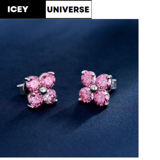 IC Lavish VVS Moissanite Rose Cut Studs Hip Hop Bust Down Iced Out 925 Sterling Silver Studs IC_SE1046