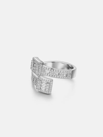 IC Lavish VVS Moissanite  Baguette Ring Hip Hop Bust Down Iced Out Ring For Everyday IC_R1003