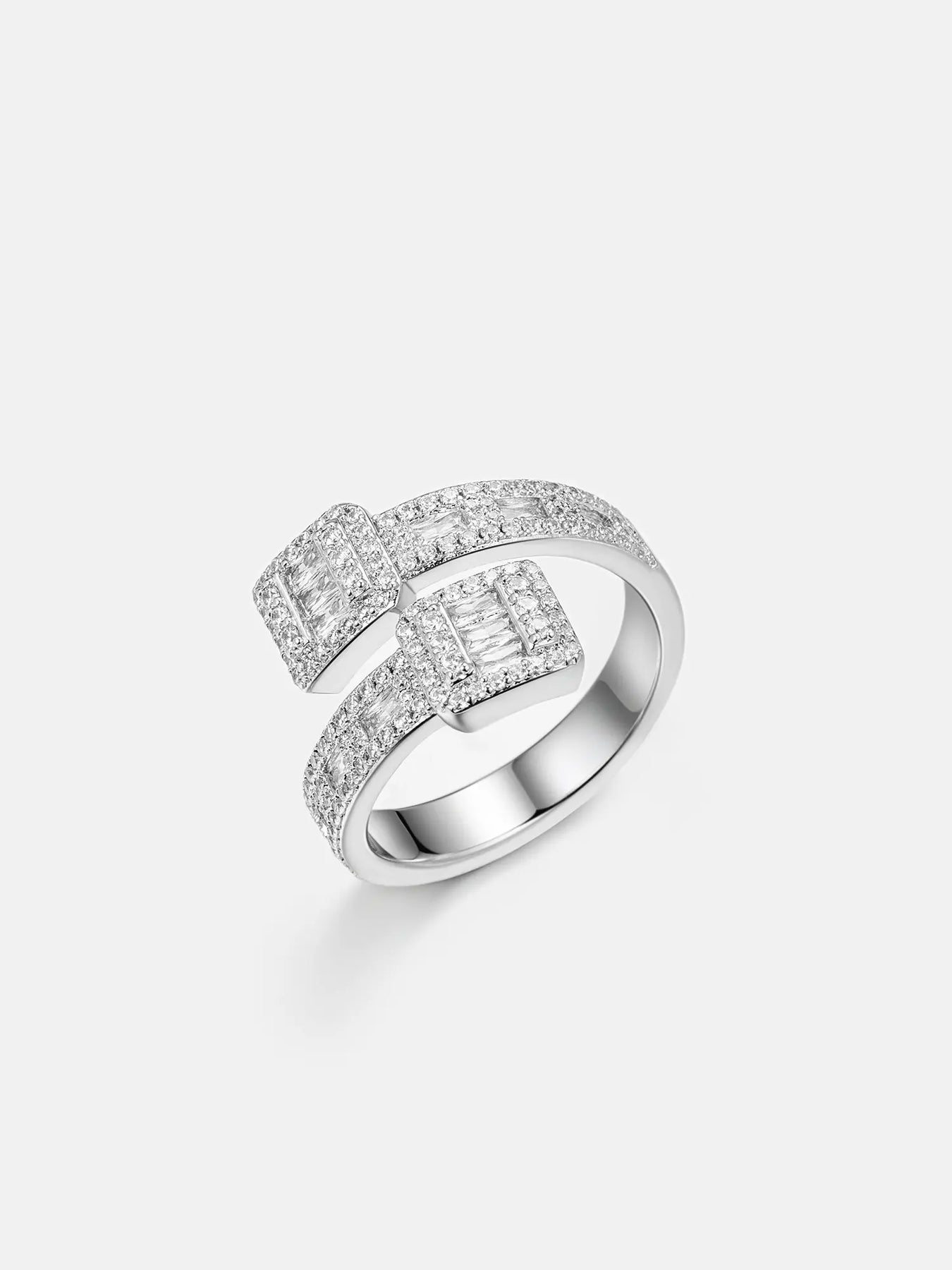 IC Lavish VVS Moissanite  Baguette Ring Hip Hop Bust Down Iced Out Ring For Everyday IC_R1003