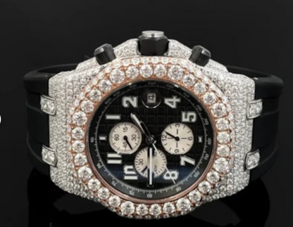 IC Classic Numeric Dial VVS Moissanite Watch Bust Down Iced Out Bling Blink Watch Personalized Custom Watch  IC_AP1059