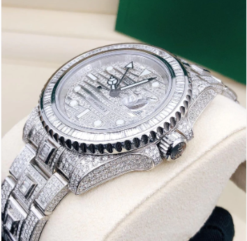 IC Classic Baguette Unique Dial VVS Moissanite Stainless Steel Watch Hip Hop Bust Down Fully Iced Watch  IC_1028