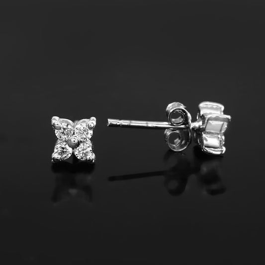 IC Gorgeous VVS Moissanite 925 Sterling Silver Rose Cut  Studs  Hip Hop Iced Out Bust Down Studs IC_SE1044