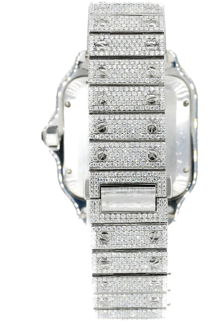 IC Luxury Roman Dial VVS Moissanite Stainless Steel Watch Hip Hop Bling Blink Bust Down Fully Iced Watch IC_C1065