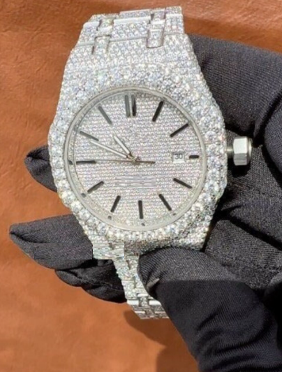 IC Unique Vertical Dial VVS Moissanite Stainless Steel Watch Hip Hop Bust Down Iced Out Blink Bling Watch Personalized Custom Watch  IC_AP1018